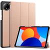 Kepuch Custer Cover per Redmi Pad SE 8.7,PU-Pelle Case Custodia - Rosso Oro