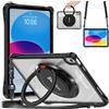 TECHGEAR ExoView Custodia per Apple iPad 11a / 10a generazione (10,9 pollici/iPad 2025, 2022) Custodia Resistente e Sottile, Antiurto con Supporto, Anello Girevole a 360° e Supporto da Mano