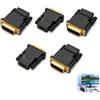 Ihteyuo 5 adattatori da DVI a HDMI, adattatore da HDMI a DVI bidirezionale, DVI-D Dual Link maschio femmina, convertitore 1080P HD 60Hz, contatti dorati, monitor PC, TV, proiettore, scheda grafica, display