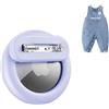 Dingfeiyu Airtag Holder Hidden, Custodia per localizzatore GPS nascosta, Custodia Airtag Nascosta con Spilla per bambini, anziani, animali domestici, zaini, bagagli (viola)