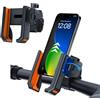 Generic Supporto per telefono da bicicletta, a sgancio rapido, rotazione a 360°, in plastica resistente, per manubri da 22-45 mm e smartphone da 4,5-7, montaggio in testa