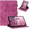 CXTCASE Custodia Girevole per iPad (A16) 11th Generation 11 Inch 2025/ iPad 10th Generation 10.9 Inch 2022, Cover Supporto Rotante 360°, Rosa Rossa