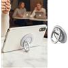 Generic Supporto ad anello per smartphone, accessorio per telefono per visualizzazione da scrivania e supporto posteriore, anello compatto (argento)