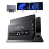 PULWTOP USB C Docking Station Doppio Monitor 4K@60Hz per casa e ufficio | PULWTOP Supporto Verticale per Laptop con 2xHDMI 4K 60Hz, USB A/C 10 Gbps, Ethernet, PD3.0-Black【Solo per laptop Windows】