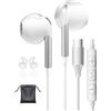 TUBhanggai Cuffie USB C per iPhone 17 16 Samsung Galaxy S25 S24 Ultra A16 A56 A55 Auricolari con Filo USB C Cuffie con Microfono Auricolari USBC per iPhone 15 Samsung S23 S24 FE Google Pixel 10 9 Pro iPad 10 11
