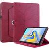 Succtopy Cover Compatibile con Samsung Galaxy Tab A 10.5 2018 SM-T590/T595 Cover in Pelle PU con 360 Gradi di Rotazione Custodia Protettiva con Porta Penna per Galaxy Tab A 10.5 Pollici 2018 Rosso