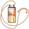 moex Collana per cellulare compatibile con Realme 7 Pro, custodia con cinturino regolabile in Oro