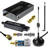 NESDR Nooelec NESDR Smart v5 HF Bundle: 100 kHz-1.7 GHz Software Defined Radio Set per HF/UHF/VHF Compreso un NESDR Smart v5 R860/RTL2832U RTL-SDR, assemblato Ham It Up Upconverter, 9:1 Balun e adattatori