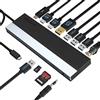 WAVLINK Docking station USB C a 3 schermi con 2 HDMI, DisplayPort, USB A 3.0/2.0, SD & Micro SD Slot, Ethernet, PD Charging per Microsoft Surface/Google