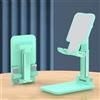 Generic Supporto per telefono cellulare, completamente regolabile, pieghevole, con cuscinetto in silicone, per scrivania, compatibile con tutti i telefoni cellulari (verde)