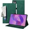 Auslbin Cover Compatibile con Lenovo Idea Tab Pro 12.7 2025 Custodia di Tablet in Pelle PU in Stile Classico Anti-Fall Case di Scheda Protettiva con Slot per Carte, Verde