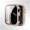 Generic Compatibile con Apple Watch Series 10/9/8/7/6/5/4 40/41/44/45/42/46 mm, dotato di una pellicola protettiva in vetro temperato e una custodia rigida in PC per una protezione completa. (Sabbia polverosa