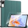 Heioloo Custodia per Honor Pad V9 Cover in Pelle Case, + [1 Pezzi] Vetro Temperato Pellicola Protettiva [Auto Svegliati/Sonno][Supporto Funzione ] [Anti-Scratch] Verde
