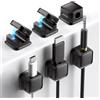 Generic Confezione da 6 organizer per cavi, adesivo resistente, magnetico, facile da aprire, per organizzare ordinatamente i cavi di ricarica del telefono, per casa, ufficio, auto, scrivania, comodino