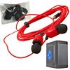 Generic Auricolari cablati - Auricolari cablati | Auricolari con cavo | Auricolari a cavo lungo, auricolari con microfono, cuffie intrauricolari cablate da 3 metri con microfono, auricolari extra lunghi,