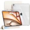 ZKTUYU Custodia per iPad Air 13 pollici, M4/M3/M2 (2026/2025/2024), iPad Pro 12,9 pollici, 6° Gen (2022/2021) con portapenne, custodia magnetica rimovibile, cover posteriore trasparente, bianco crema
