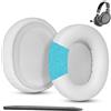 TaiZiChangQin Cuscinetti auricolari di ricambio compatibili con SteelSeries Arctis 1/3/5/Arctis 7/7+/7P/7P+/7X/7X+/9/9X/Pro/Prime, cuscini in schiuma a rete bianchi (non adatti a qualsiasi Arctis