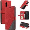 QiongniAN Cover per Sony Xperia 1,Custodia in Pelle Custodia per Sony Xperia 1 J8110 J8170 J9110 J9150 / Xperia XZ4 Custodia Cover Case Red