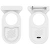 AIYAAIYA Custodia per Galaxy SmartTag2 con Spilla da Balia Nascosta: AIYAAIYA Cover Protettiva in Silicone Antiscivolo Compatibile con Samsung Smart Tag 2 per Bambini Animali Domestici Zaino Bagagli (Bianco)