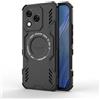 Longstong Custodia Armatura Magnetica per HONOR 400 Lite 5G (6.7 Inches) - Nero