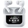 docooler Auricolari Wireless BT5.4 con Custodia di Ricarica Touchscreen Auricolari da Gioco a Bassa latenza ANC Cuffie Musicali Wireless con cancellazione del Rumore con Microfono