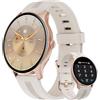 HUAKUA Smartwatch Uomo Donna Chiamate e Whatsapp Rotondo Bluetooth 5.4 | Orologio Sportivo Contapassi da polso Cardiofrequenzimetro Saturimetro Notifiche Messaggi Ciclo Mestruale Sonno