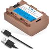 TAVT Batteria NP-FZ100 da 2600 mAh per Sony A6700, A7S III, A7C, A7 III, A7R IIIA, A7R IV, A7R IVA, A7R V, A7 IV, A9II, A9R, A9, A7R IVA, A6600, FX3, A1