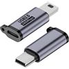 Mepsies Adattatore USB C a Mini USB, Adattatore Tipo C Femmina a Mini USB2.0 Tipo B | 2 Pezzi, Supporta Ricarica e Trasferimento Dati, Compatibile con Fotocamera Digitale, Lettore MP3, Dashcam e Altro, Grigio