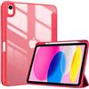 ProCase Cover iPad 11 Gen A16 11 Pollici 2025/iPad 10 Gen 10,9 Pollici 2022 | Custodia con Portapenna Auto Sonno/Veglia -Rosso