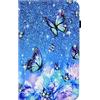 OSXINYIV Custodia per Samsung Galaxy Tab A 10.1 2016 (T580/T585), Protettiva Custodia Cover in pelle PU per Samsung Galaxy Tab A6 10.1 Inch, Spegnimento Automatico (Flower butterfly)