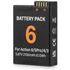 FLSTOR Batteria di ricambio ricaricabile agli ioni di litio da 3,87 V, 2100 mAh, compatibile con DJI Osmo Action 6 / Action 5 Pro / Action 4 / Action 3 e Osmo 360 Action Camera