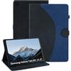 Auslbin Custodia per Samsung Galaxy Tab A9+ / A9 Plus 11 2023, in pelle PU con funzione di supporto, compatibile con Tab SM-X210 / SM-X215, stile business classico con slot per schede, Blu