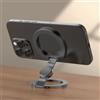 Generic 2 in 1 Decompressione Finger Gyro Magnetic Finger Ring Phone Holder Stand per iPhone 17 16 15 14 13 12 Supporto pieghevole Smartphone (nero)