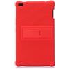 BastralBloom Custodia in silicone per tablet Lenovo Tab4 8 TB-8504F TB-8504N, custodia per tablet in morbido silicone regolabile per Tab4 8 TB-8504F TB-8504N custodia con supporto per PC (rosso)