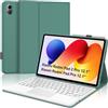 FOGARI Per Xiaomi Redmi Pad 2 Pro 2025/Redmi Pad Pro 12.1 Pollici Cover Tastiera | Custodia Tastiera Bluetooth Rimovibile con Touchpad per Ufficio/Studio/Scrittura, Keyboard Wireless Portatile, Verde scuro