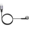 UNTERING Auricolare leggero con cavo di tipo C auricolare a lato singolo senza microfono Design semplice Plug and Play Unisex per uomo donna auricolare con chip digitale
