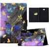 TEDTIKJT Cover per Samsung Galaxy Tab A 10.1 2016 (SM-T580/T585) Pelle PU Bellissimi Motivi Dipinti Tablet Custodia con Supporto Flip Samsung Tab A 10.1 2016 Custodia,Farfalla Dorata