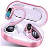 Rolosar Cuffie Bluetooth Sport, Auricolari Bluetooth 5.4 con 4 ENC Mic, 50 Ore Cuffie Wireless HiFi Stereo, IP7 impermeabili, Auricolare Bluetooth senza fili per Running con gancio per le, USB-C/Display LED