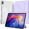 EspZanthic Custodia per Xiaomi Redmi Pad 2 11 Pollice 2025 con Portapenne, 6-in-1 Angoli di Visione Multipli Supporto a Forma di Y, Cover Trasparente Posteriore, Viola Lilla