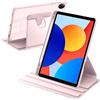 A-BEAUTY Custodia Rotante Compatibile con Xiaomi Redmi Pad SE 8.7 Pollici 4G 2024, con Portapenne, Antiurto Trasparente Cover, Auto Svegliati/Sonno, Rosa