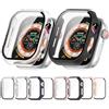 Generic Custodia per Apple Watch in vetro temperato integrata per Apple Watch Series 11/10, 46 mm, colore: nero