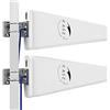 KASER Antenna LPDA 5G 4G LTE Esterno Mimo Logaritmica 698-2700 | 3300-3800 MHz Guadagno fino 12 dBi compatibile per Router 5G 4G Uscita N-SMA con Adattatore TS9 e 2 Cavi a Bassa Perdita da 10M