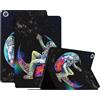 Generico DayQiQiPu Custodia per Huawei MediaPad M5 (8,4 Pollici, Modello: SHT-AL09/SHT-W09) in Pelle PU Serie Motivo Astronauta Custodie Protettiva, Cover Ultra-Sottile con Supporto a Flip e Auto Wake/Sleep,02
