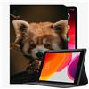 YENDOSTEEN Case Fit Nuovo iPad 8a generazione 10.2 2020 / iPad 7th Gen 2019, Custodia rossa Panda Animale Brown Custodia sottile per iPad 10.2 pollici