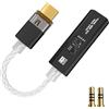 Giabuao Amplificatore per Cuffie da USB C a 3,5 mm con Due Chip DAC (CX31993 + MAX97220,32 bit/384 kHz), Adattatore Digitale Portatile per Cuffie Hi-RES Audio per iPhone 17/16/15/Samsung/PC