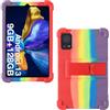 AKNICI AKINCI Custodia Silicone per DOOGEE T20 Mini/Pro Tablet 8,4 Pollici, Cover Protettiva Con Supporto Integrato, Rosso Viola