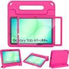 TOPWANT Custodia per bambini con pellicola protettiva per Samsung Galaxy Tab A11+ Plus 2025(SM-X230/X235/X236)/Tab A9+ Plus 2023(SM-X210/X216/X218) 11, antiurto, con maniglia convertibile, rosa