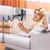 Generic Supporto da letto per telefono cellulare, clip regolabile a 360 gradi, supporto per telefono cellulare, con impugnatura flessibile a braccio lungo, morsetto di montaggio, per scrivania, compatibile