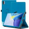 Envibe Custodia per OUKITEL OT5, 12 inch, Cover Tablet OUKITEL OT5, Copertura Protettiva Pieghevole con Supporto per Matita e Cinturino da Polso, Protezione Completa. (Azzurro)