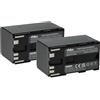 vhbw 2x batteria compatibile con Canon EOS C100, C500, C500 PL, C300, C300 PL videocamera camcorder (4400mAh, 7,4V, Li-Ion)